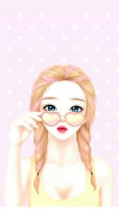Sweet and innocent young girl beautiful girl cartoon wallpaper