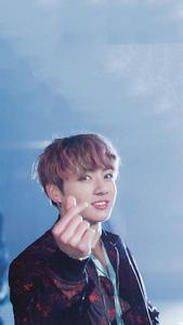 Sweet Jungkook Finger Heart jungkook wallpaper