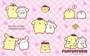 Sweet Pompompurin And Macaroon pompompurin wallpaper