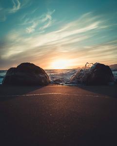 Take in the beautiful sunset at the beach. whatsapp wallpaper