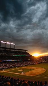 Take in the sunset before the big game baseball wallpaper