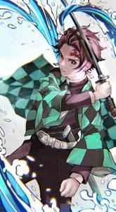 Tanjiro, a demon slayer, takes on all odds to save lives tanjiro wallpaper