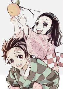 Tanjiro and Nezuko happily reunited tanjiro wallpaper