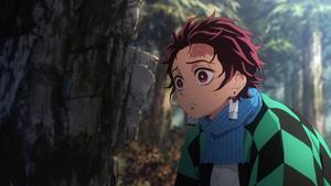 Tanjiro bravely ventures into a dark forest on his mission to become a Demon Slayer  Wallpaper