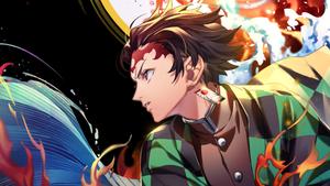 Tanjiro determined to protect his family. tanjiro wallpaper