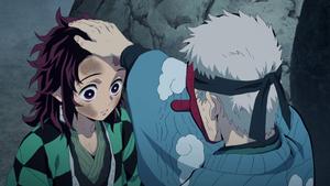Tanjiro Kamado and his master Urokodaki Sakonju tanjiro wallpaper