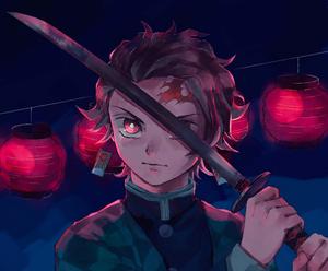 Tanjiro Kamado, Demon Slayer, on a mission to save his sister tanjiro wallpaper