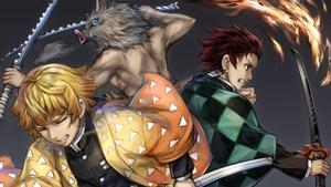Tanjiro Kamado, Muzan Kibutsuji and Nezuko Kamado in Inosuke Hashibira and Zenitsu Agatsuma tanjiro wallpaper