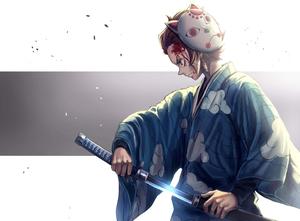 Tanjiro on his journey to become a demon slayer tanjiro wallpaper