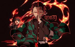 Tanjiro PFP Flame Art tanjiro pfp wallpaper
