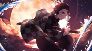 Tanjiro PFP Moon Art tanjiro pfp wallpaper