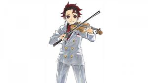 Tanjiro Strumming His Violin tanjiro wallpaper