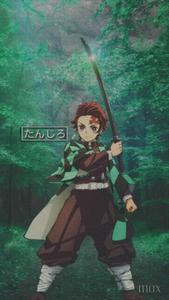Tanjiro venturing into a mysterious forest tanjiro wallpaper