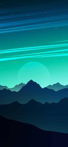 Teal Sky Over Mountains Ios 16 ios 16 wallpaper