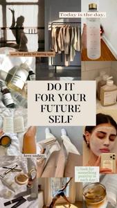 That Girl Aesthetic Skin Care Collage that girl aesthetic wallpaper