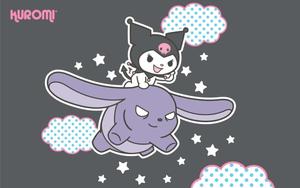 The adorable Kuromi Cartoon Character Wallpaper
