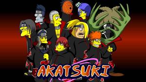 The Akatsuki in Simpsons style Wallpaper