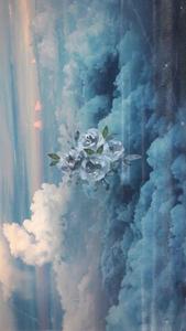 The beauty of a blooming sky blue aesthetic wallpaper