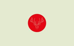The beauty of minimalist art of a deer minimalist wallpaper