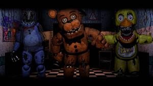 The Classic Freddy, Chica, and Bonnie Lead The Way fnaf wallpaper