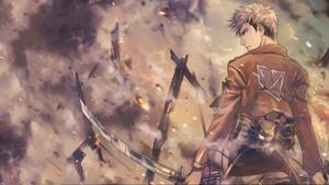 The Courageous Jean Kirstein in Attack on Titan Uniform attack on titan wallpaper