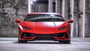 the front end of a red sports car lamborghini wallpaper