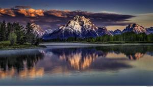 The Gigantic Teton Mountain Range in Wyoming, USA 8k wallpaper