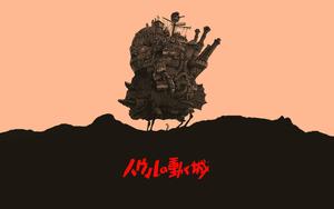The Glorious and Imposing Moving Castle from Studio Ghibli's Classic Anime studio ghibli wallpaper