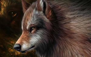 The Grandeur of Nature: The Lone Wolf art wallpaper