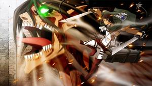 The Humanoids Levi Ackerman and the Attack Titan attack on titan wallpaper
