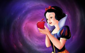 The iconic and classic Snow White Apple Logo  Wallpaper