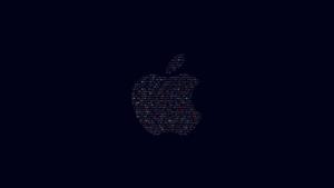 The iconic Apple logo illuminated with vibrant gradients. apple logo wallpaper