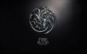 The iconic logo of the popular fantasy series, Game of Thrones. game of thrones wallpaper
