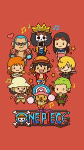 The iconic One Piece Chibi Characters  Wallpaper