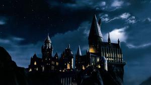 The Iconic Skyline of Hogwarts Castle at Night hogwarts wallpaper