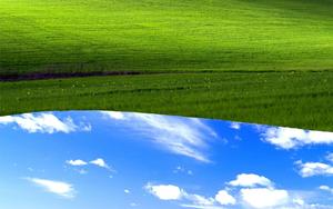The iconic Windows Xp Bliss Reversed wallpaper windows xp wallpaper