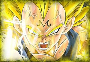 The Intense Gaze of Vegeta, Prince of Saiyans vegeta wallpaper