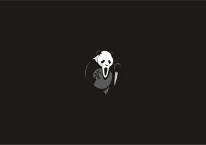 The Killer Minimalist Panda minimalist wallpaper