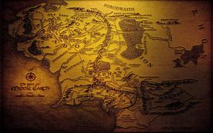 The Lord of the Rings World Map world map wallpaper
