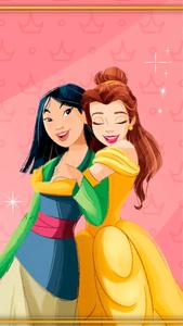 The magical Disney Princesses gather together in friendship and love.  Wallpaper