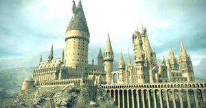 The magical Hogwarts Castle in the Moonlight hogwarts wallpaper