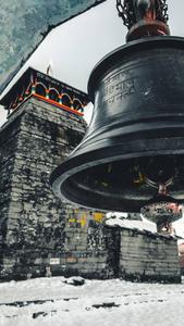 The Majestic Bell Tower at Kedarnath - In Stunning 4K kedarnath 4k wallpaper