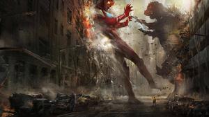 The Mighty Godzilla and Powerful Ultraman Face Off godzilla wallpaper