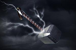 The Mighty Thor wielding Mjölnir, his Powerful Hammer thor wallpaper