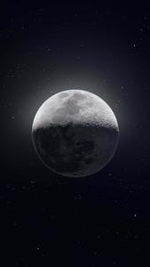 The Moon In Half iPhone the moon iphone wallpaper