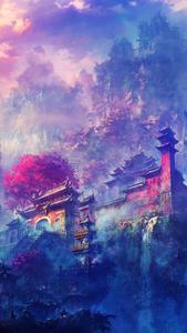 The Mystical Architecture of the Mountains art wallpaper