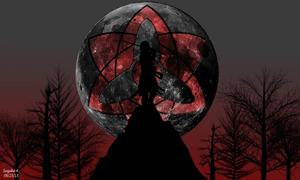 The Power of Sharingan Illuminating the Moon sharingan wallpaper