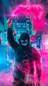 The Purge Mask Boys Smoke Bomb boys wallpaper