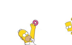 The Simpsons Bart And Homer Donut simpsons wallpaper