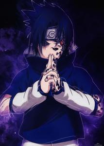 The Uchiha Clan prodigy, Sasuke, displays his strength and prowess sasuke wallpaper